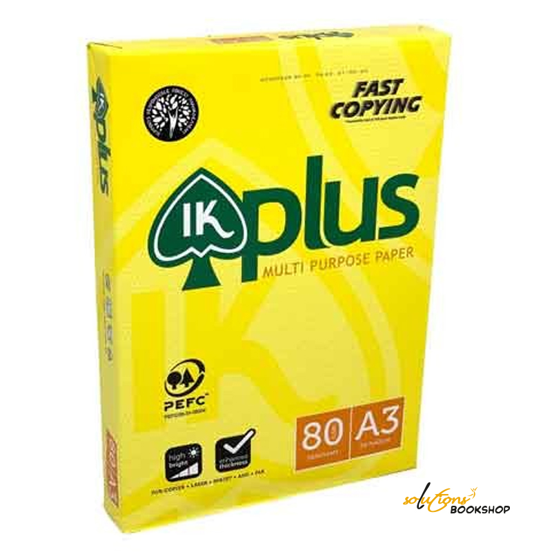 RAME DE FORMATS A3 BLANCS IKPLUS 80g