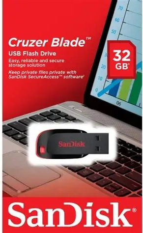 CLE USB SANDISK CRUZER BLADE 32GB 2.0