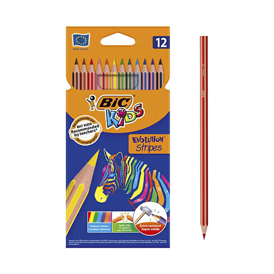 CRAYON DE COULEUR BIC 12 COULEURS