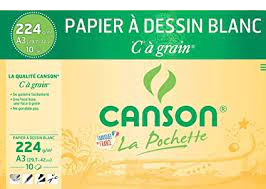 PAPIER CANSON BLANC A3 180G/M