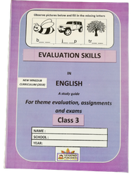 EVALUATION SKILLS IN ENGLISH CL3